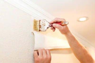 Pose de papier peint à Castellare-di-Mercurio — revêtements muraux et toiles de verre